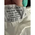 Click By Color Me Cotton White Linen Button Crop Flowy Wide Leg Pants Medium Photo 1