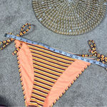 Aerie Cheeky Side Tie Retro Stripe Bikini Bottom Size XL Photo 8