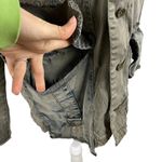 True Religion Women's Military Green Distressed Parka Jacket Size Large Photo 6