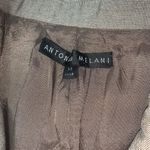Antonio Melani Womens Blazer Jacket Size 14 Brown Lined Button Career Stretch Photo 3
