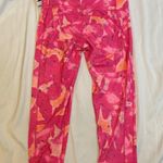Adidas 139 NWT  Climalite Pink Mid Rise Capri Floral Summer Small Photo 5