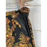 Pinky & Dianne Skirt XL Black Orange Flowy A Line Art Deco Lined Midi Side Zip Photo 4