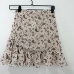 For Love & Lemons  Paisley Mini Skirt in Sand Ruffle size XS Photo 3