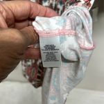 Allison Brittney Pink and Blue Sheath Midi Dress 3/4 Embroidered Sleeves Photo 3