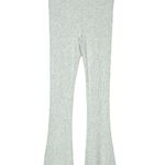 Free People  Women's Pants Heater Gray Superfly Flare Leg Ribbed Knit Size Medium Photo 0