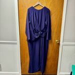 Dress the Population Naomi Long-Sleeve Twist Long Maxi Gown Purple 3X Plus Size Photo 11