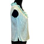 Talbots Tiffany Blue Ruffled Top Photo 2