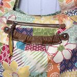 Fossil Vintage  Original Brand Patchwork/Floral Canvas Bag With Leather Detail Photo 2