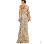 Mac Duggal 26717 SEQUINED ONE SHOULDER BISHOP SLEEVE TRUMPET GOWN Photo 4