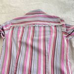 J.Crew Vintage Y2k Slim Fit Shirt Womens M Multi Striped Long Sleeve Button Up Photo 8