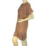 VINTAGE 1970'S ANN TAYLOR BROWN GENUINE SUEDE SHORT SLEEVE SHIFT DRESS (6) Photo 5