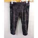 Athleta Leggings Women's Cropped Gray Black Camo Pattern Joggers Stretch Yoga S Photo 2