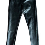 Spanx  Red Hot Faux Leather‎ Shaping Black Leggings Sz S Photo 0