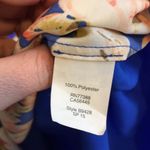 J.Crew  Floral Royal Blue Pocket Blouse Photo 2