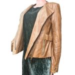 Veronica Beard brown moto leather jacket size 1 / XS Photo 15