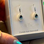 Swavorski BRILLIANCE SWAROVSKI TOPAZ & DIAMOND ACCENT EARRINGS Photo 3