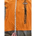 Harley Davidson Women’s Front Garage Shirt 1/4 Zip Orange Shirt Biker Size Large Photo 2