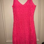 Sak’s 5th Avenue 5/48 Flamingo Pink Crochet Spaghetti Straps Sleeveless Dress Photo 5