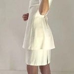 Breakin’ Loose Vintage 80s One Piece Mini Skirt Suit Size 3/4 White Photo 2