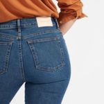 Everlane Sz 26 Crop Blue Denim Jeans The Curvy High Rise Skinny Jean Photo 2