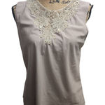 Sleeveless Top with Lace Applique‎ Collar Photo 0