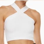 Aritzia Babaton White Sculpt Knit Criss Cross Tank Photo 0