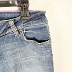 Wrangler Blue Denim Mid Rise Five Pockets Distressed Bootcut Jeans Size 10 Photo 5