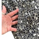 Chico's  Abstract Geometric Print Button Up Black Jacket Lrg 2 Business Casual Photo 5