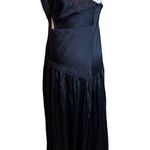 3.1 Phillip Lim Satin Cut out Gown in Navy 10 Womens Long Formal Maxi Photo 5