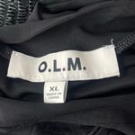 OLM Mesh Faux Leather Bustier Womens Crop Top Sz XL Y2K Goth Rave Festival Edgy Black Photo 9