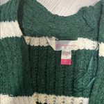 No Boundaries  Forest Green and White Striped Cardigan‎ Photo 5