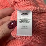 Talbots  Pointelle Raglan Crew Neck Knit Sweater Salmon Rose Pink Coral XS Photo 9
