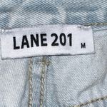 Lane 201  Women's Light Wash Rhinestone Detail High Waist Straight Jeans Size M Photo 2