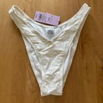 Wild Fable  Pointelle V-Front Extra Cheeky Extra High-Leg Bikini Bottom L Photo 0