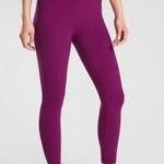 Athleta  Elation Ribbed Legging High Waist Purple Fuschia XL/T Yoga Workout Pants Photo 0