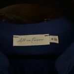 All in Favor  Blue Blouse Relaxed Mandarin Collar Photo 2