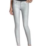AG Adriano Goldschmied Adriano Goldschmied Silver Metallic Leggings Extreme Skinny Size 28R Photo 3