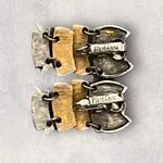 Park Lane Vintage Signed Owl Silver Gold Tone Clip On Dangle Earrings Photo 4