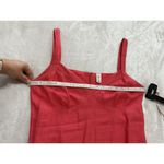 Old Navy VTG  Red Coral Linen Cotton Floral Embroidered Dress Size 6 Beachy Boho Photo 10