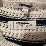 Madewell  Crochet-Knit Crewneck Sweater Sleeveless Tank in Striped‎ Sz S NEW Photo 6