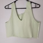 Lululemon Ribbed Softstreme Cropped Kohlrabi Green Fitted Tank Top Size 12 Photo 1