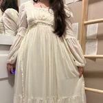 Gunne Sax Ivory Vintage Cottagecore Regal Princess Prairie Long Sleeve Dress Photo 0