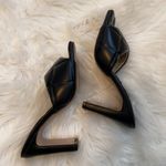Nasty Gal  Black Faux Leather Quilted Heeled Mules Photo 5