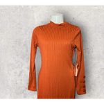 Haute Monde Women’s Sz Small Ribbed Long Sleeve Body Con Mock Neck Dress NEW Photo 1
