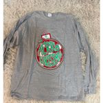 Gildan Merry Christmas Ornament Graphic Long Sleeve T Shirt Women 2XL Gray NWOT Photo 0