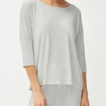 Cuyana  Organic Cotton Blend Drape Back 3/4 Sleeves Tee Size S Grey Photo 1