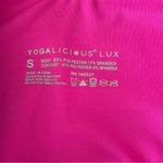 Yogalicious Lux high waist pocket Biker shorts neon fuchsia small 7” magenta Photo 4