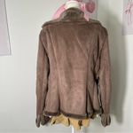 Ann Taylor Vintage 90s Penny Lane Brown Tan One Button Collared Coat Womens Lg Photo 3
