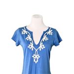 Lilly Pulitzer ‎ 20888 Brewster Bay Blue Pima Jersey T-shirt Dress sz SMALL Photo 3