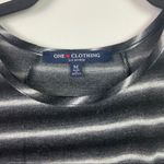 One Clothing  Med Black/White Striped A-line Dress Photo 2